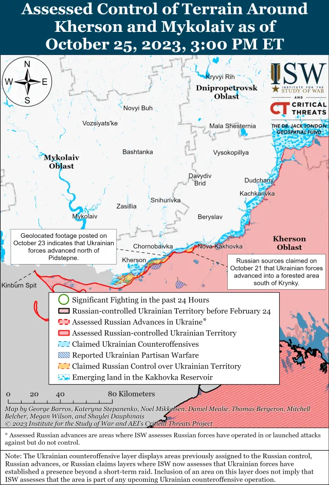 Ukraine War Map Shows Kyiv’s Foothold on Dnieper’s Left Bank in Kherson ...