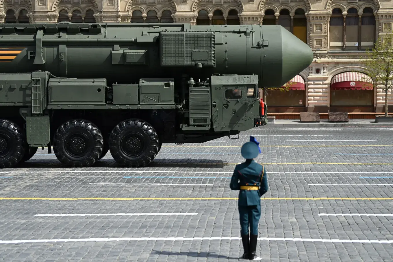 A Russian Yars intercontinental ballistic missile launcher
