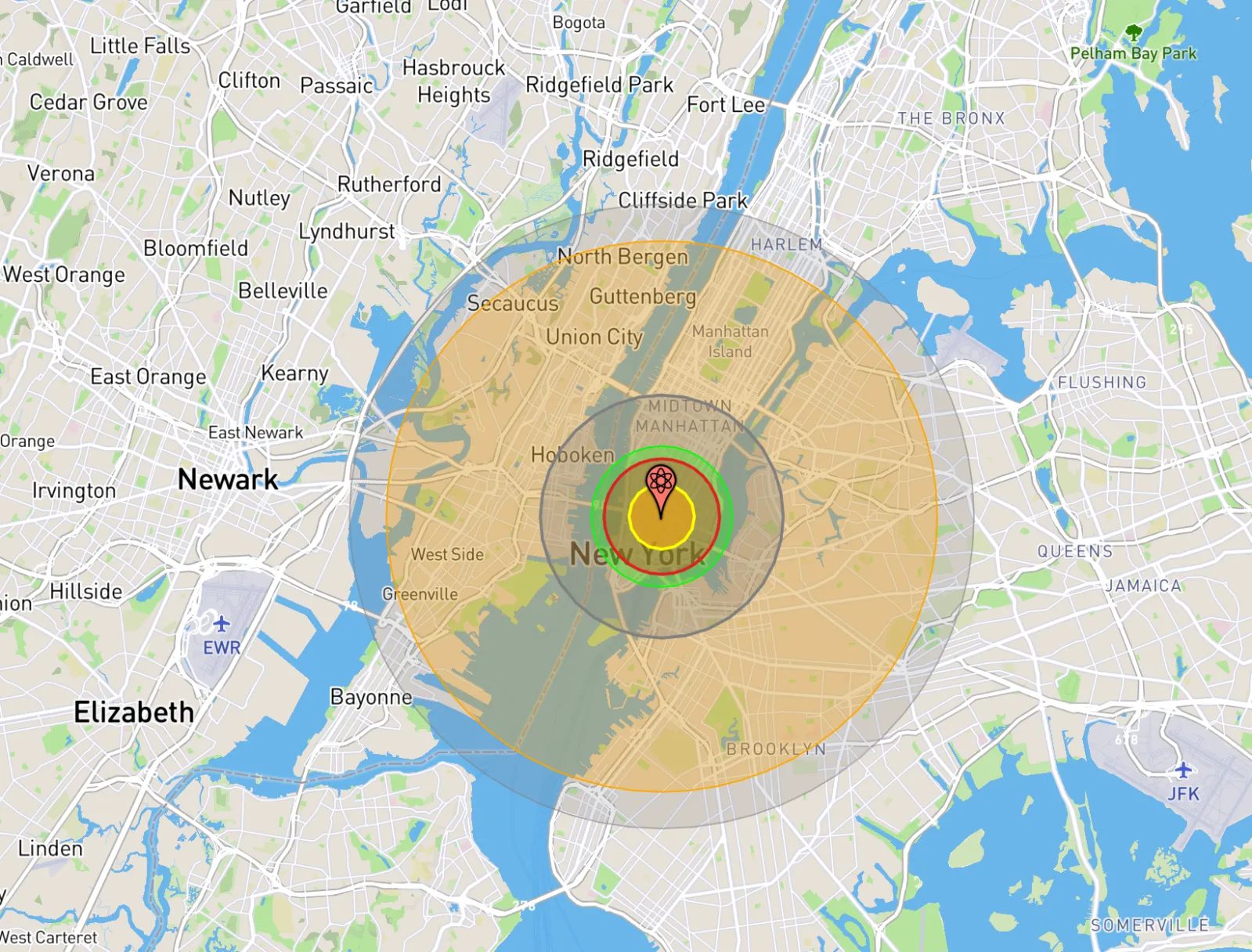 Nuclear Bomb Maps Show Impact of Russia, China, U.S. Weapons - Newsweek