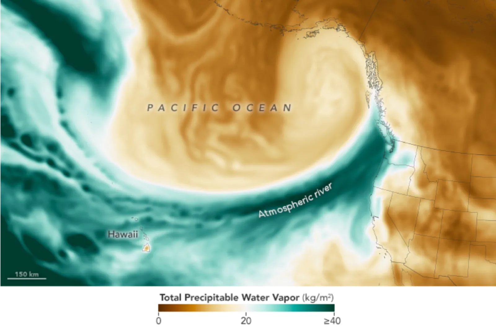NASA Image Shows Scale of Atmospheric River Sweeping Northwest - Newsweek