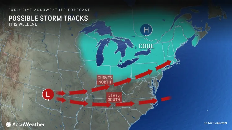 Map Shows Possible Tracks of Winter Storm as Millions Brace for Snow ...