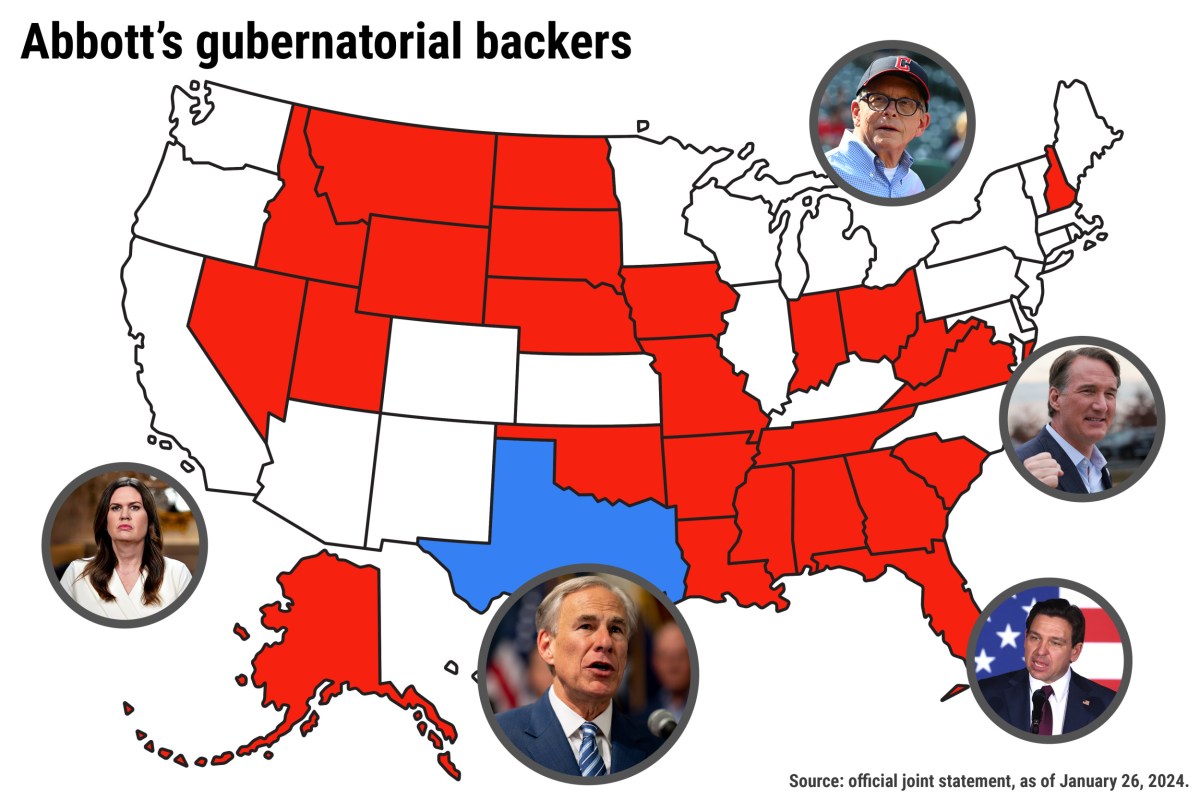 Map Shows 25 States Now Backing Greg Abbott in Border Feud - Newsweek