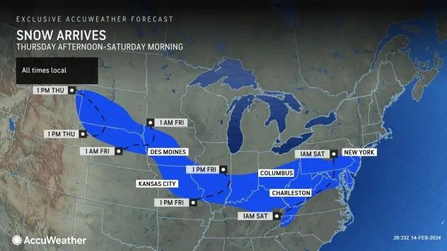 Map Shows 26 States Bracing For Snow Ahead of Two Winter Storms - Newsweek