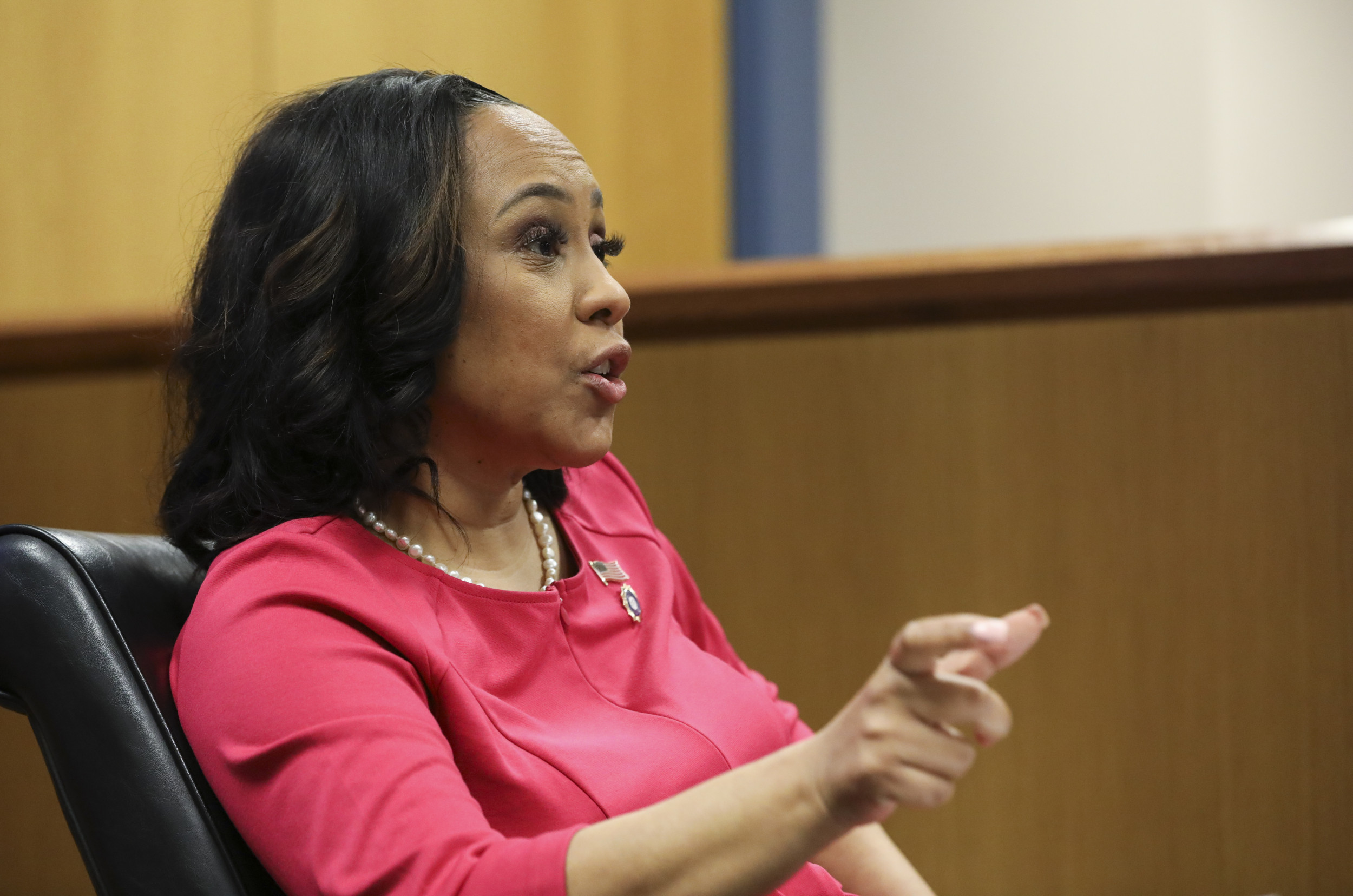 fani willis in pink dress Fani Willis Wearing Depends under Pink Dress in Court Today