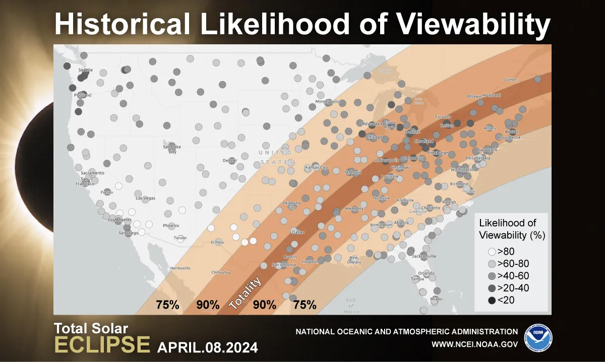 Map Reveals Best Locations to View Solar Eclipse Across U.S. - Newsweek