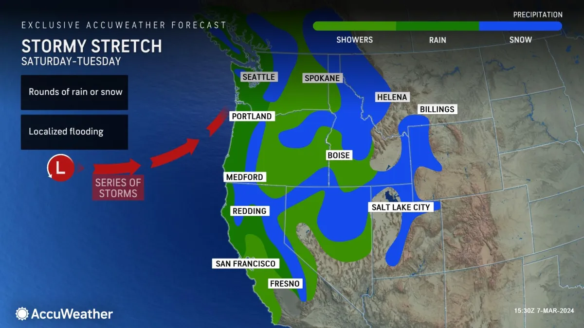 California Map Shows Areas Getting Hit Hardest With Snow This Weekend ...