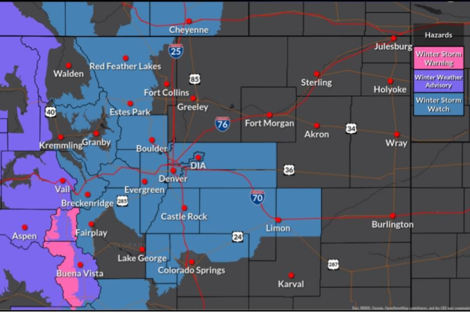 Map Shows Winter Weather Warnings as Storm Grows - Newsweek