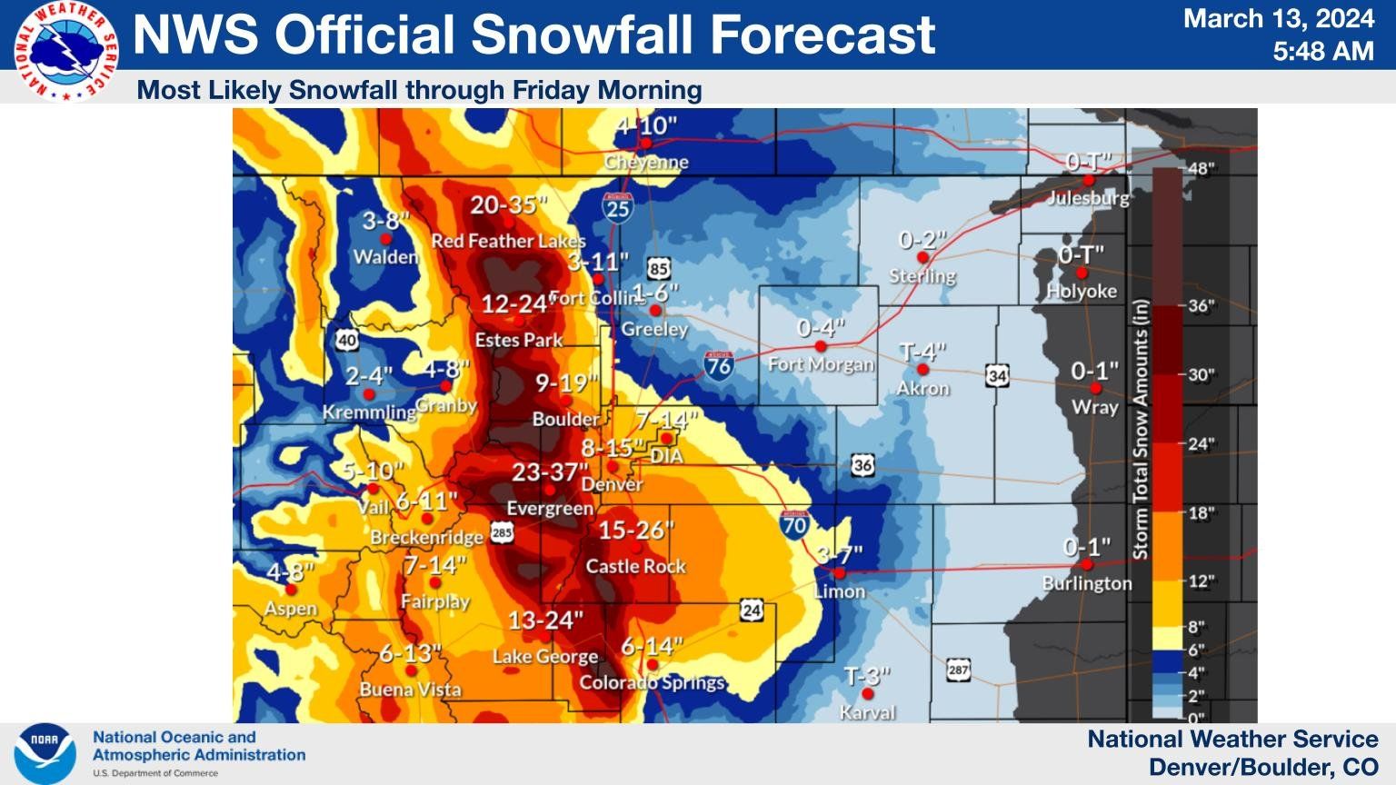 Snowfall Map Shows Colorado Cities to Be Hit Hardest by Winter Storm ...