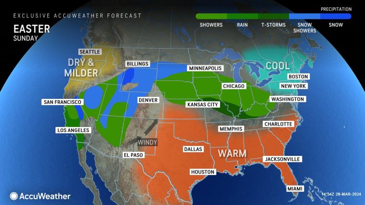 Map Shows Eight States Bracing for Snow on Easter Sunday - Newsweek