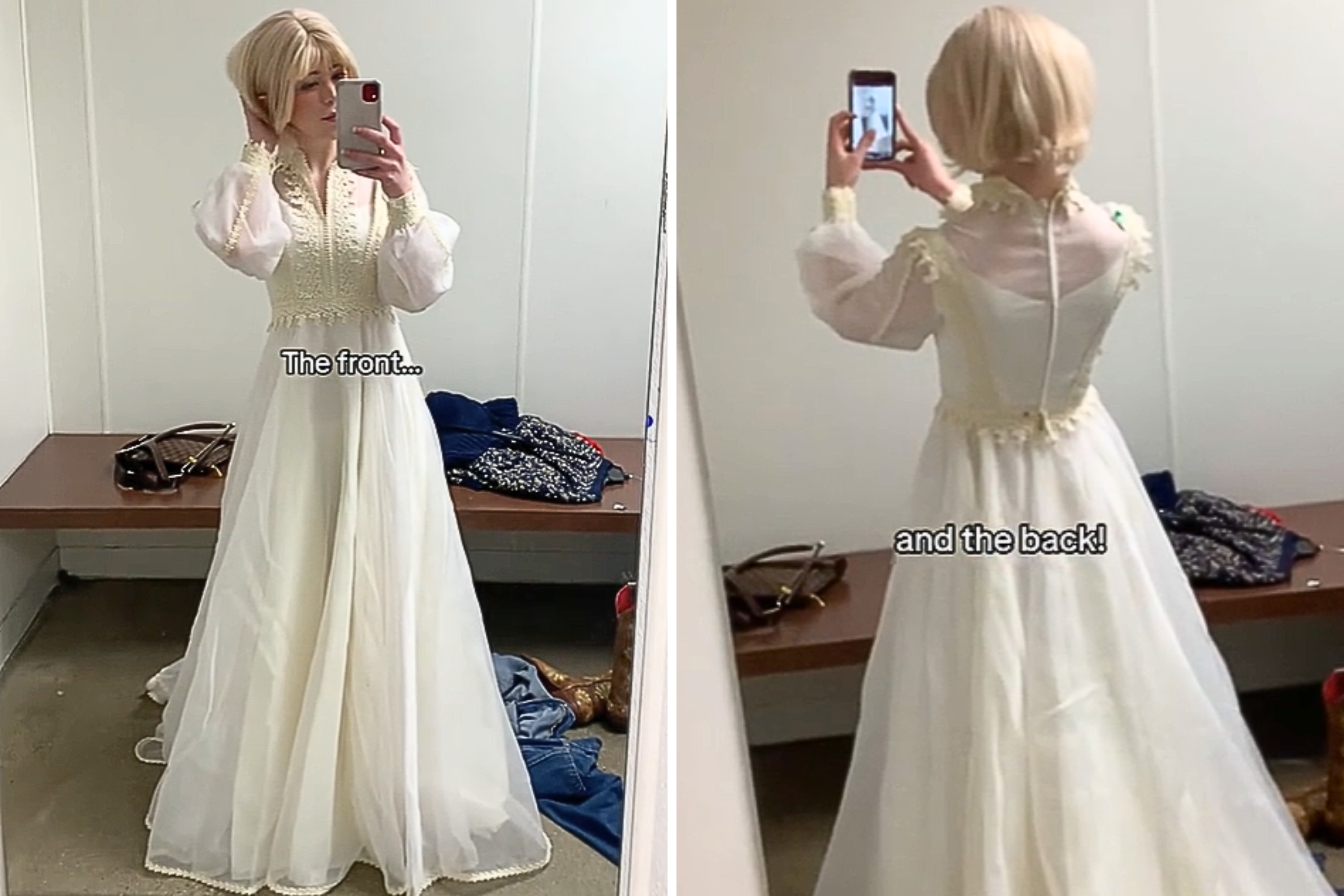 thrifted wedding dress I know vintage dresses are becoming super popular right now, so incase you are looking for one, she's located at America's Thrift Store in Mobile Al. She just needs a cleaning The Hot Wedding Dresses in