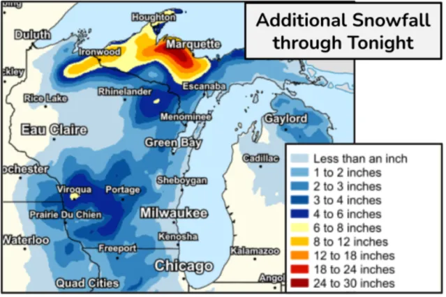 Snowfall Map Shows Biggest Impact in One State as Storm Rages On - Newsweek