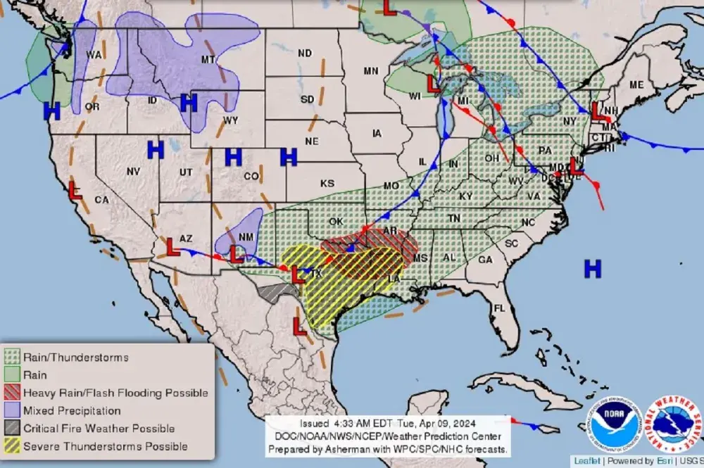 Texas Hit by Barrage of Extreme Weather Warnings