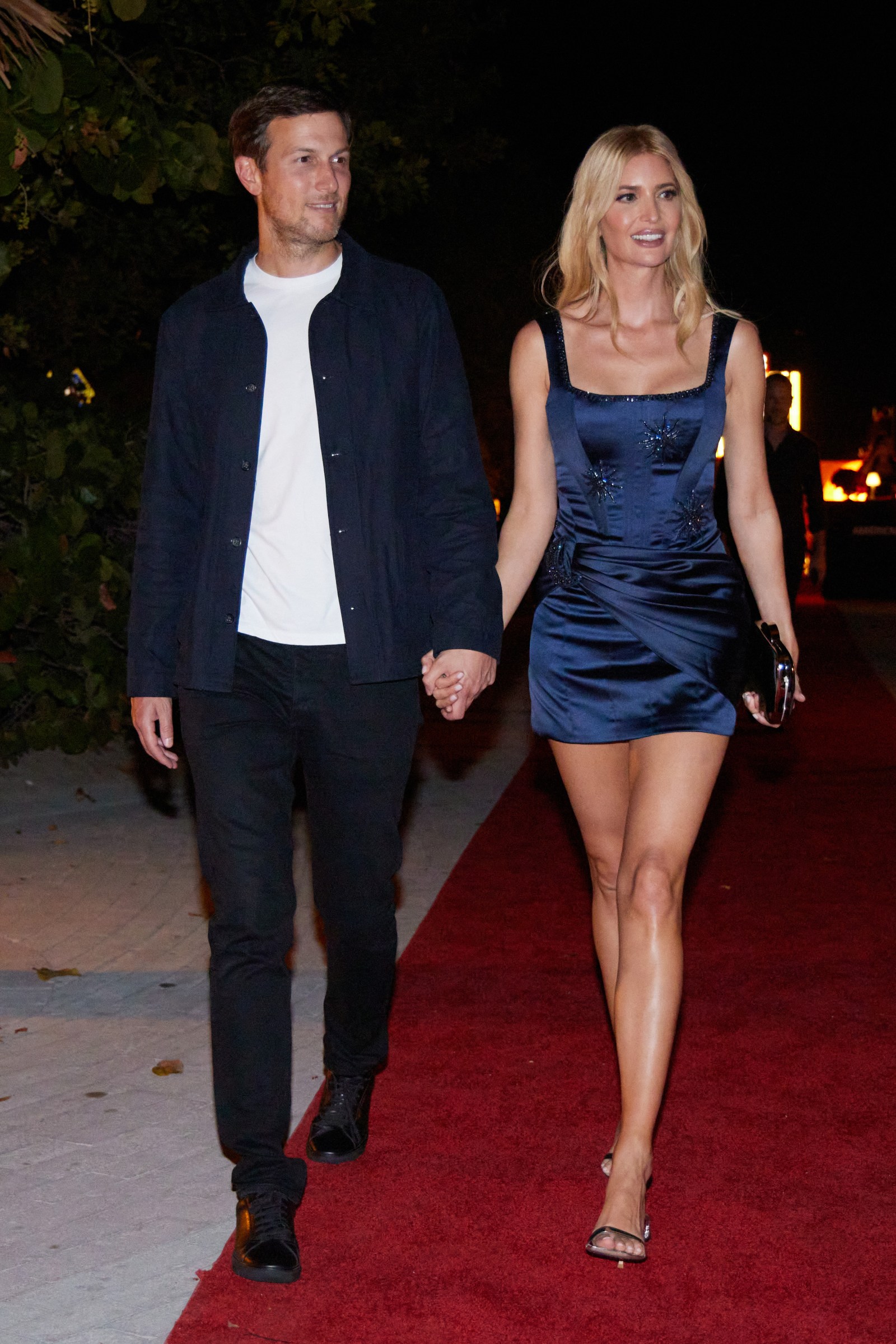Ivanka Trump Dons a satin mini dress for Miami date night with Jared  Kushner