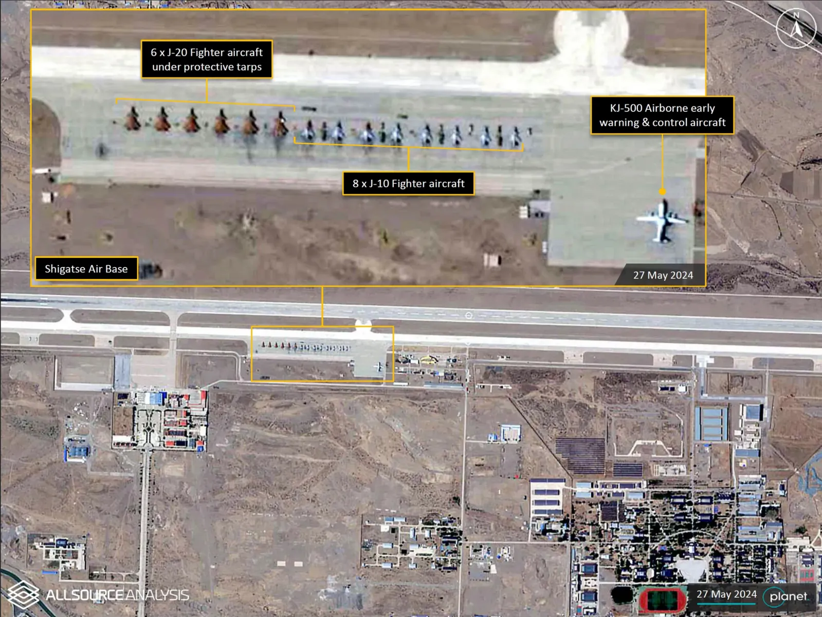 China Sends Most Advanced Fighter Jets to Contested Border—Satellite ...