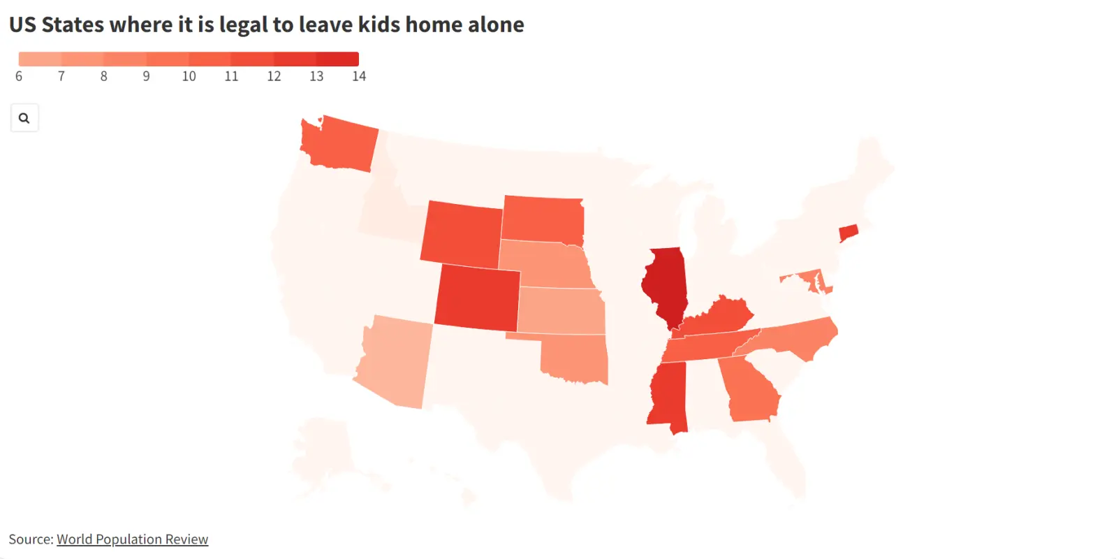 Map Shows States Where It’s OK To Leave Kids Home Alone - Newsweek