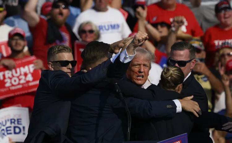 Donald Trump saiu do palco