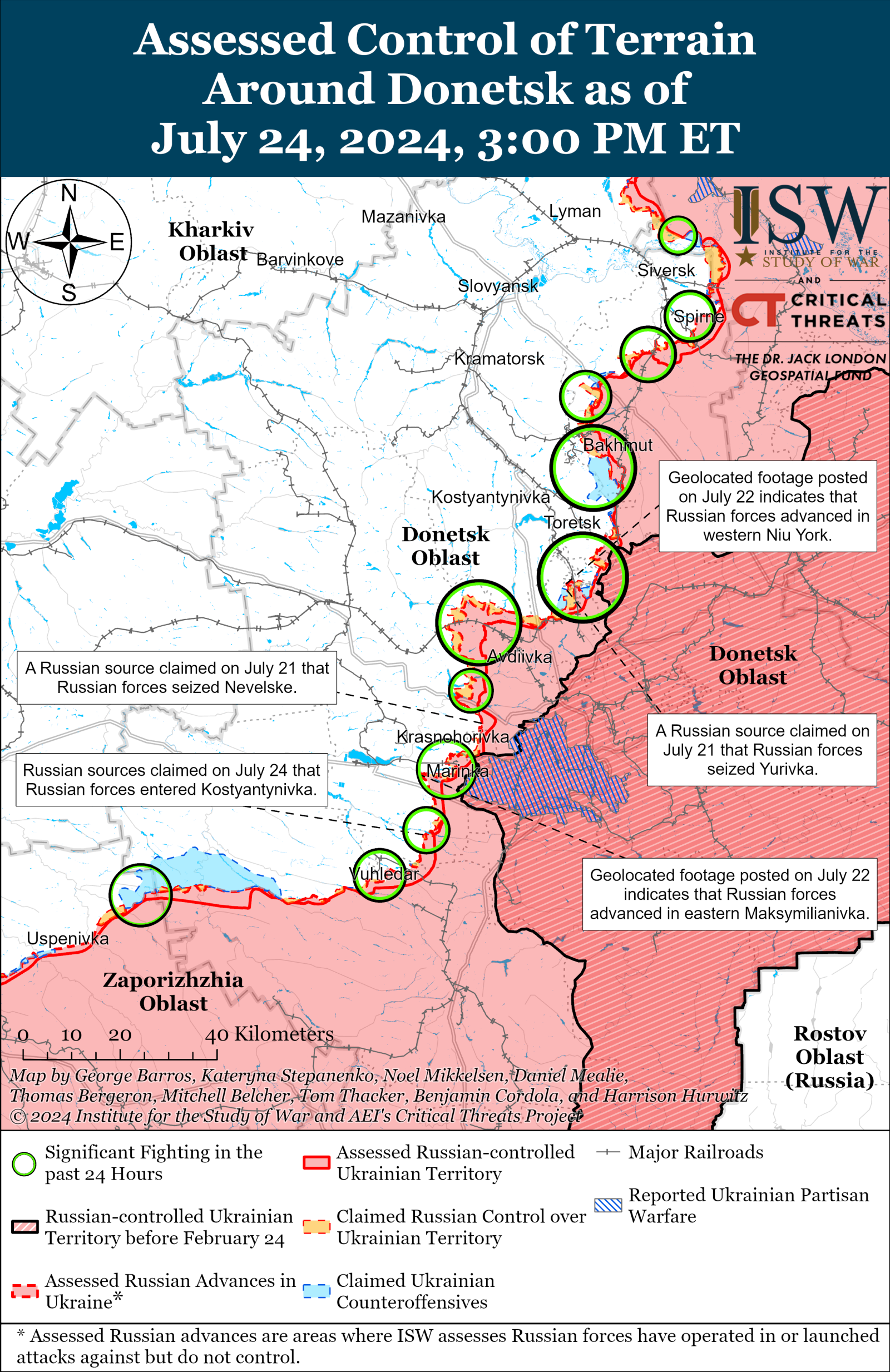 Ukraine War Maps Reveal Russian Land Grabs Across Eastern Frontline ...
