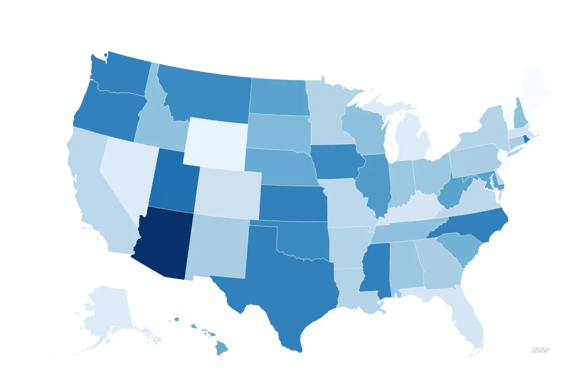 Map Shows States Where Elder Fraud is On The Rise - Newsweek
