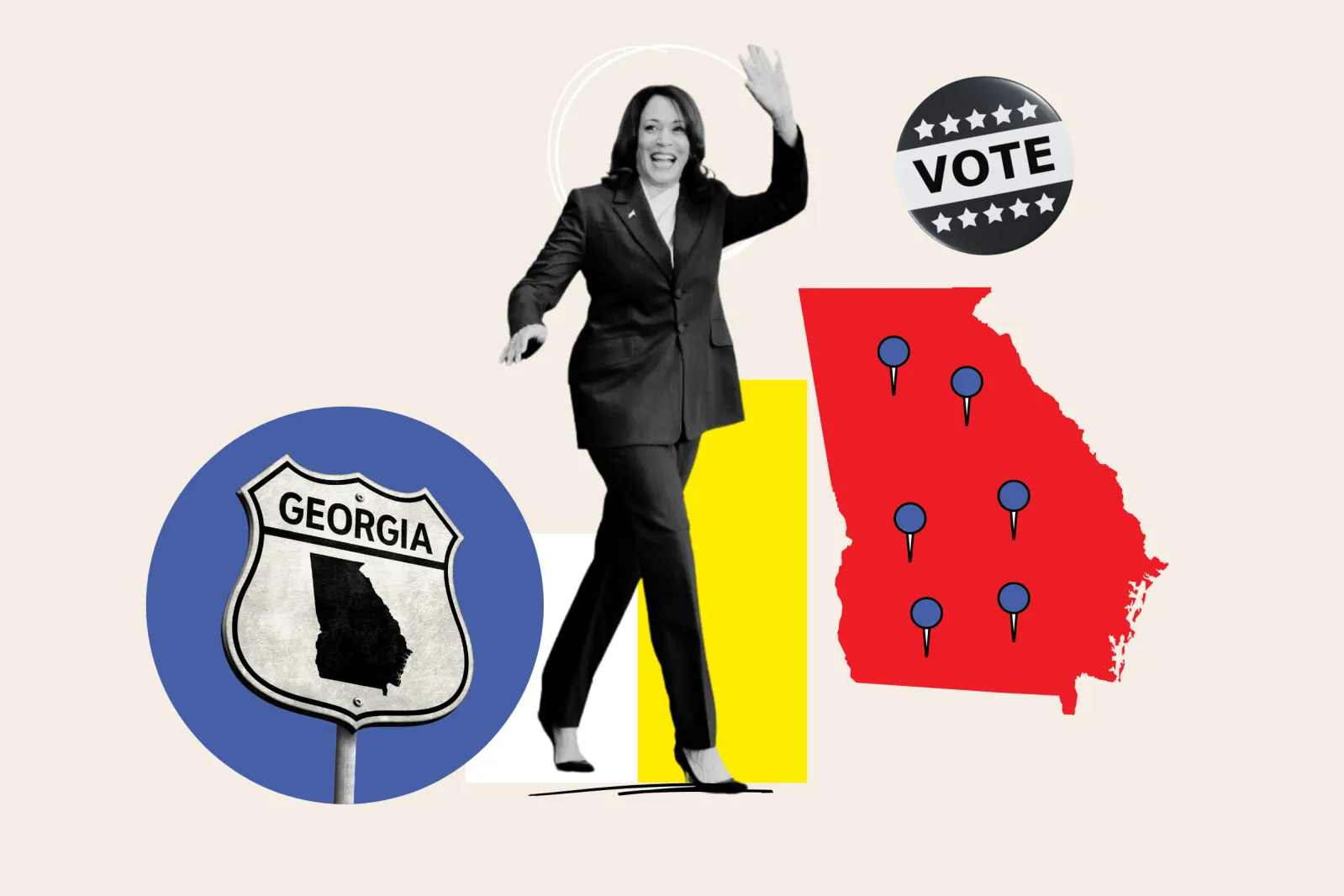 Harris Rally Map Kamala Harris Georgia Tour Maps Show Counties She Needs to Win Over ...