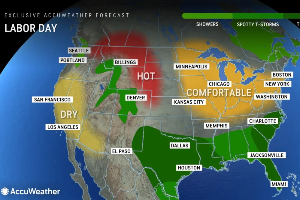 Map Shows States Expecting Stormy Weather Over Labor Day - Newsweek