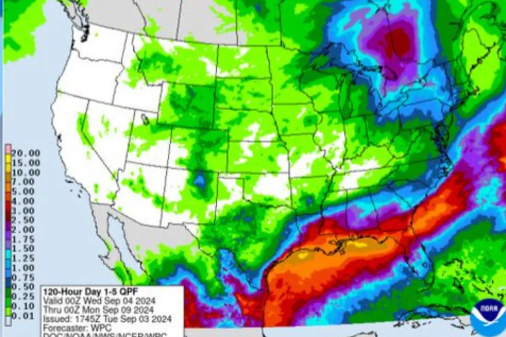 Map Shows Where Nearly Foot of Rain Could Fall This Week - Newsweek