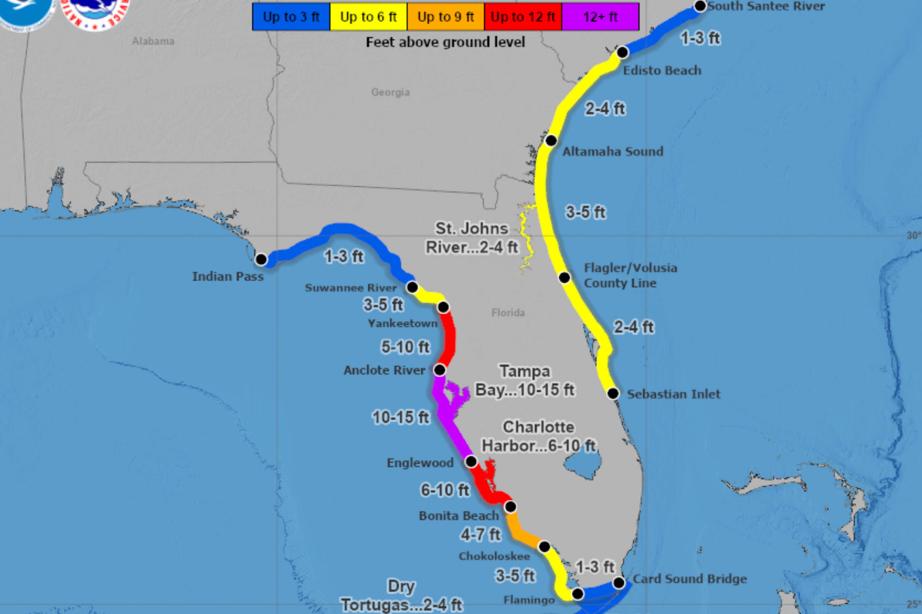 Florida Map Shows Areas Where Hurricane Milton Storm Surg Newsweek 2489794 Florida Storm Surge Map 