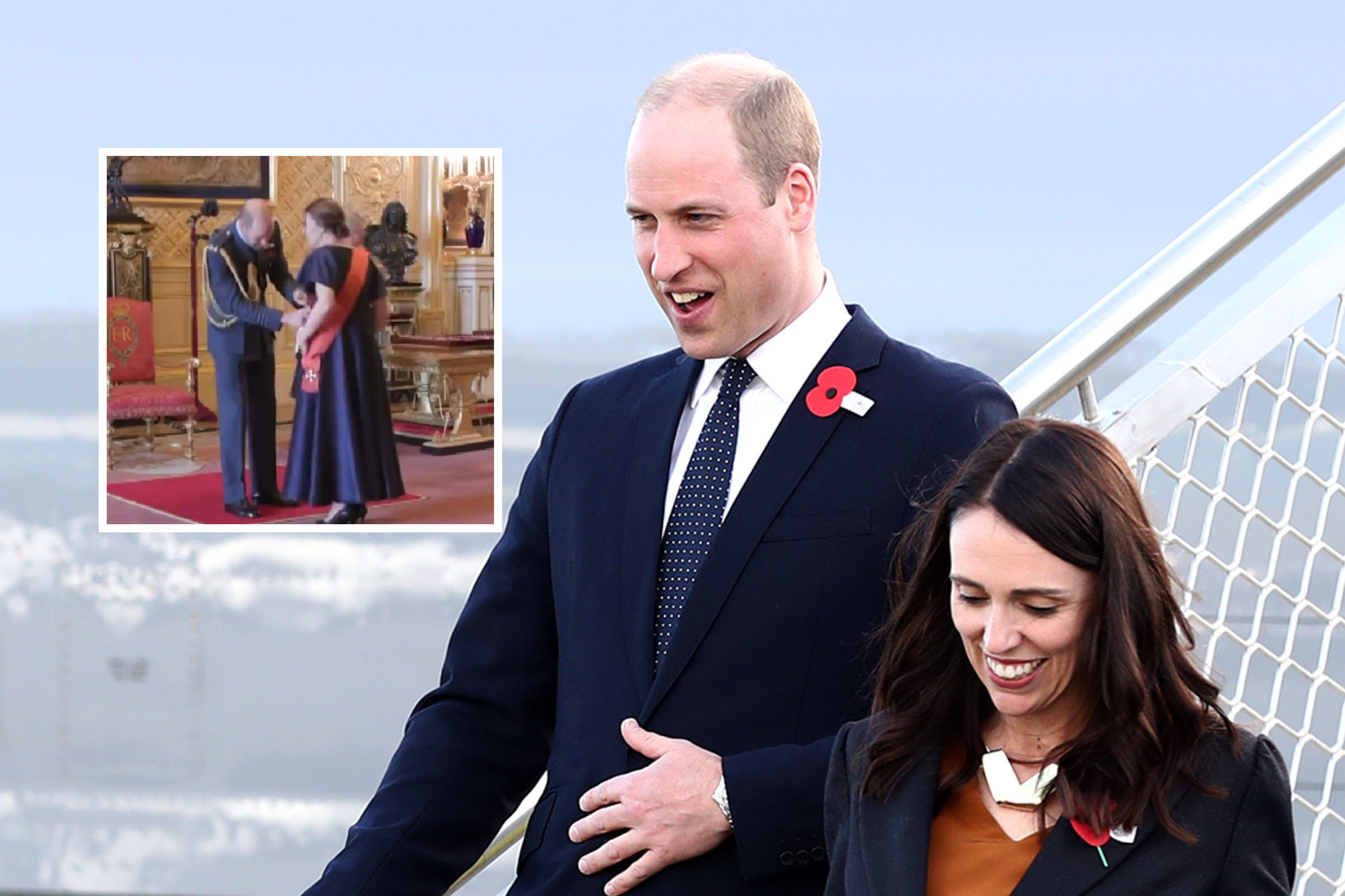 Watch: Prince William Giggles With Jacinda Ardern During Ceremony