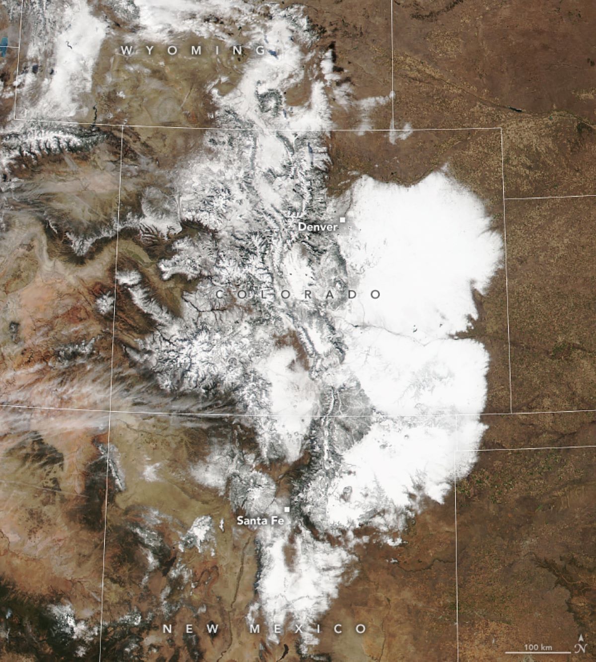 Colorado Snowpack Seen in NASA Images - Newsweek