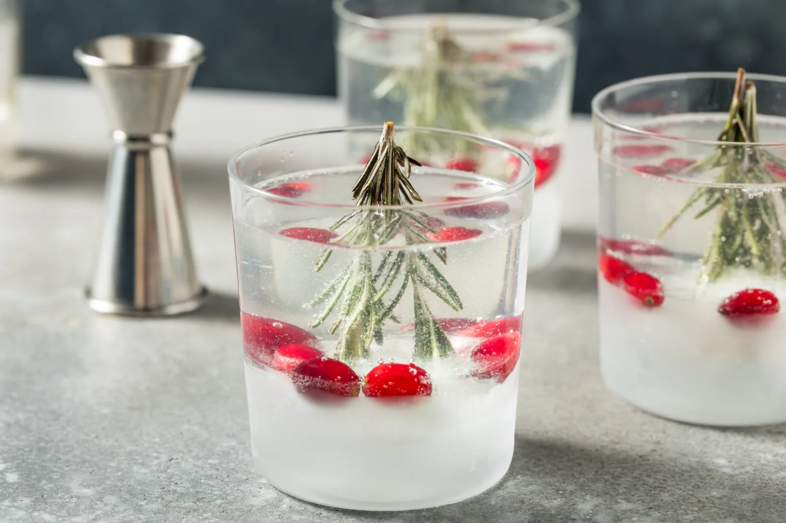 Festive snow globe cocktail for NIO Cocktails viral trend feature in Newsweek