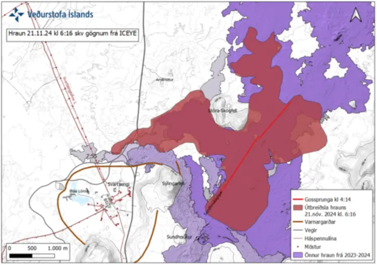 Iceland Volcano Map Shows Lava Flow From Eruption - Newsweek