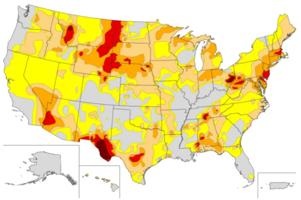 Extreme Drought Rising as Dry Spells Cover Over a Third of the US ...
