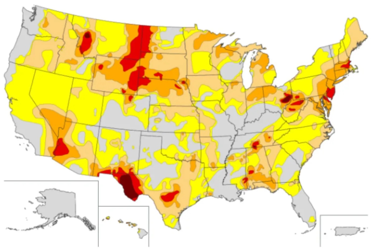 Extreme Drought Rising as Dry Spells Cover Over a Third of the US ...