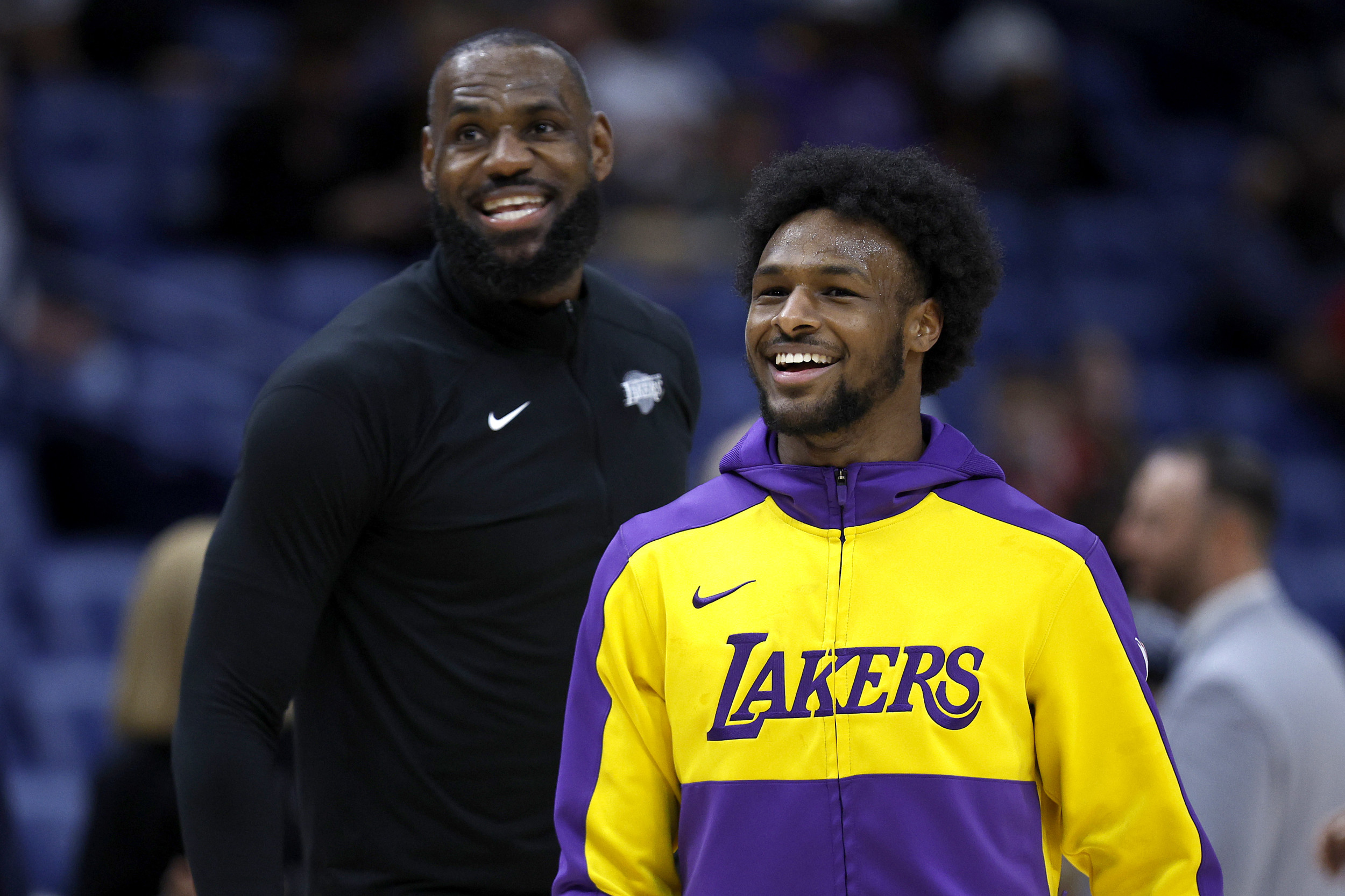 LeBron James Shows Love to Bronny James After Viral Highlight