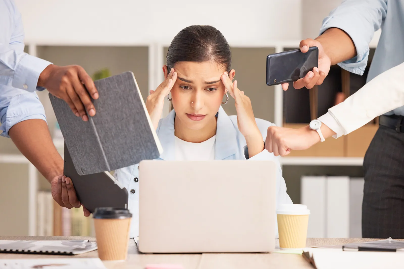 stressed office worker
