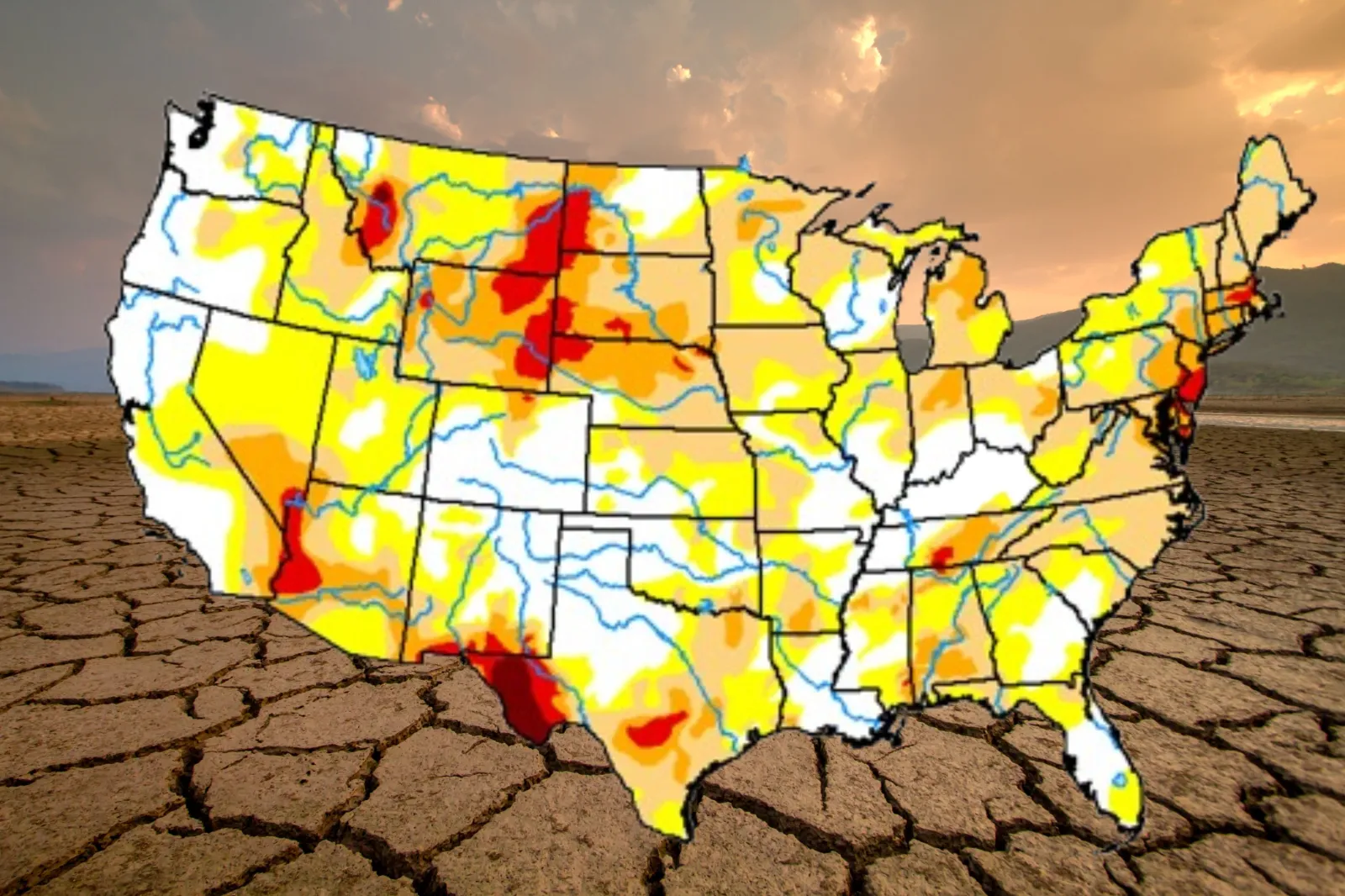 Map Shows Drought on Rise Across US - Newsweek