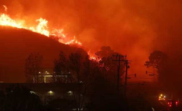 Franklin Fire in Malibu, California