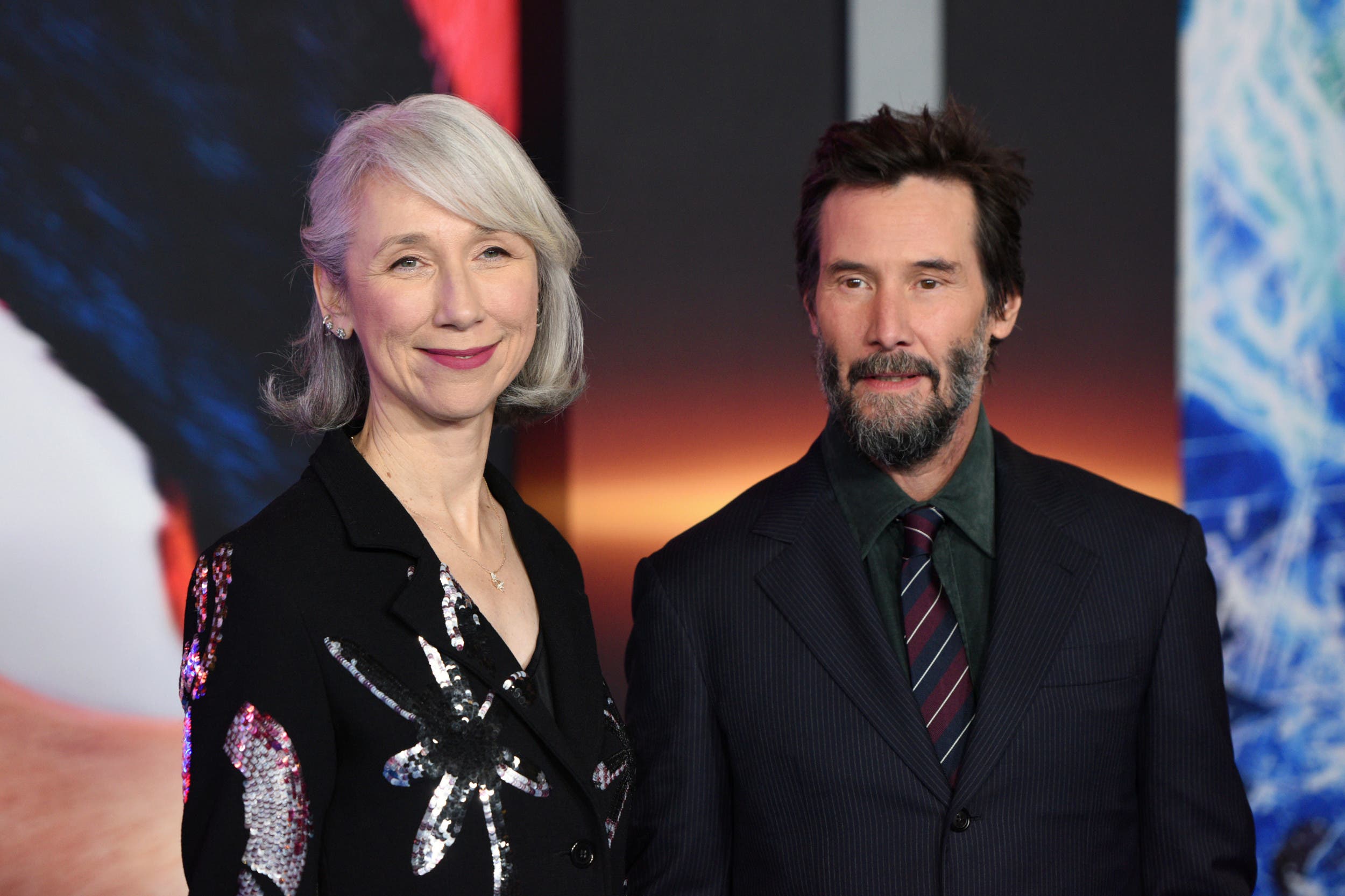 Keanu Reeves Cozies Up to Girlfriend Alexandra Grant On Red Carpet