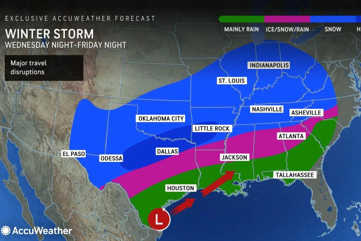 Map Shows 17 States Under Threat of Fresh Winter Storm - Newsweek