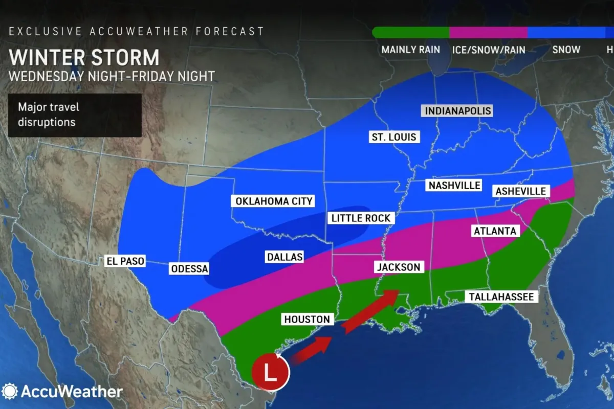 Map Shows 17 States Under Threat of Fresh Winter Storm - Newsweek