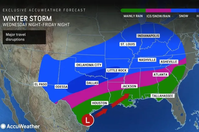 Map Shows 17 States Under Threat of Fresh Winter Storm - Newsweek