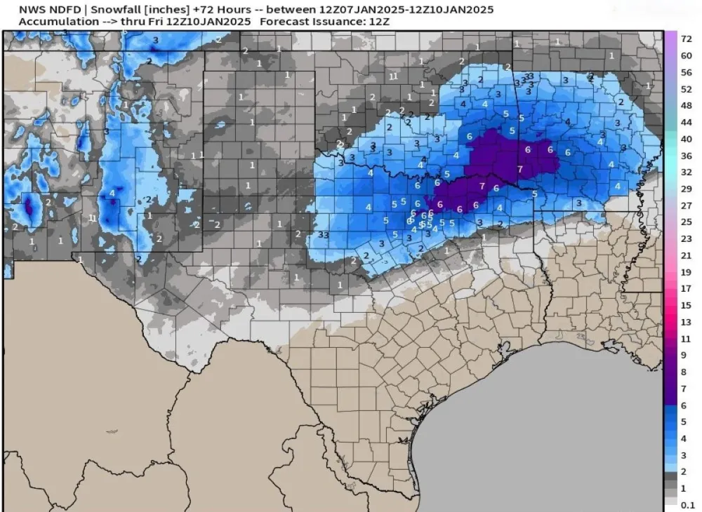 Texas Snow Map Shows Counties To Be Hit Hardest - Newsweek