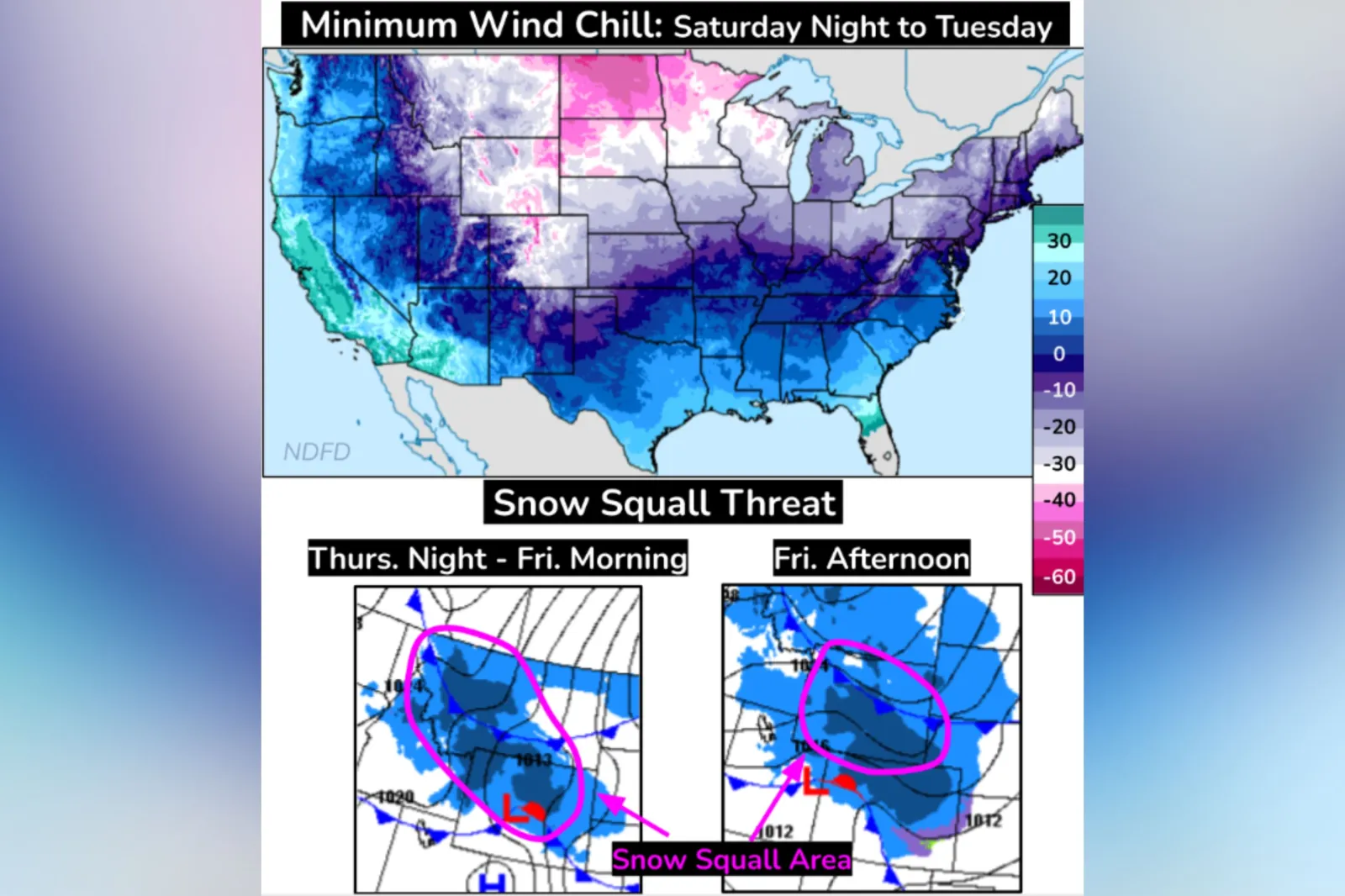 Snow Squalls Threaten 5 States as -30 Wind Chills To Hit - Newsweek