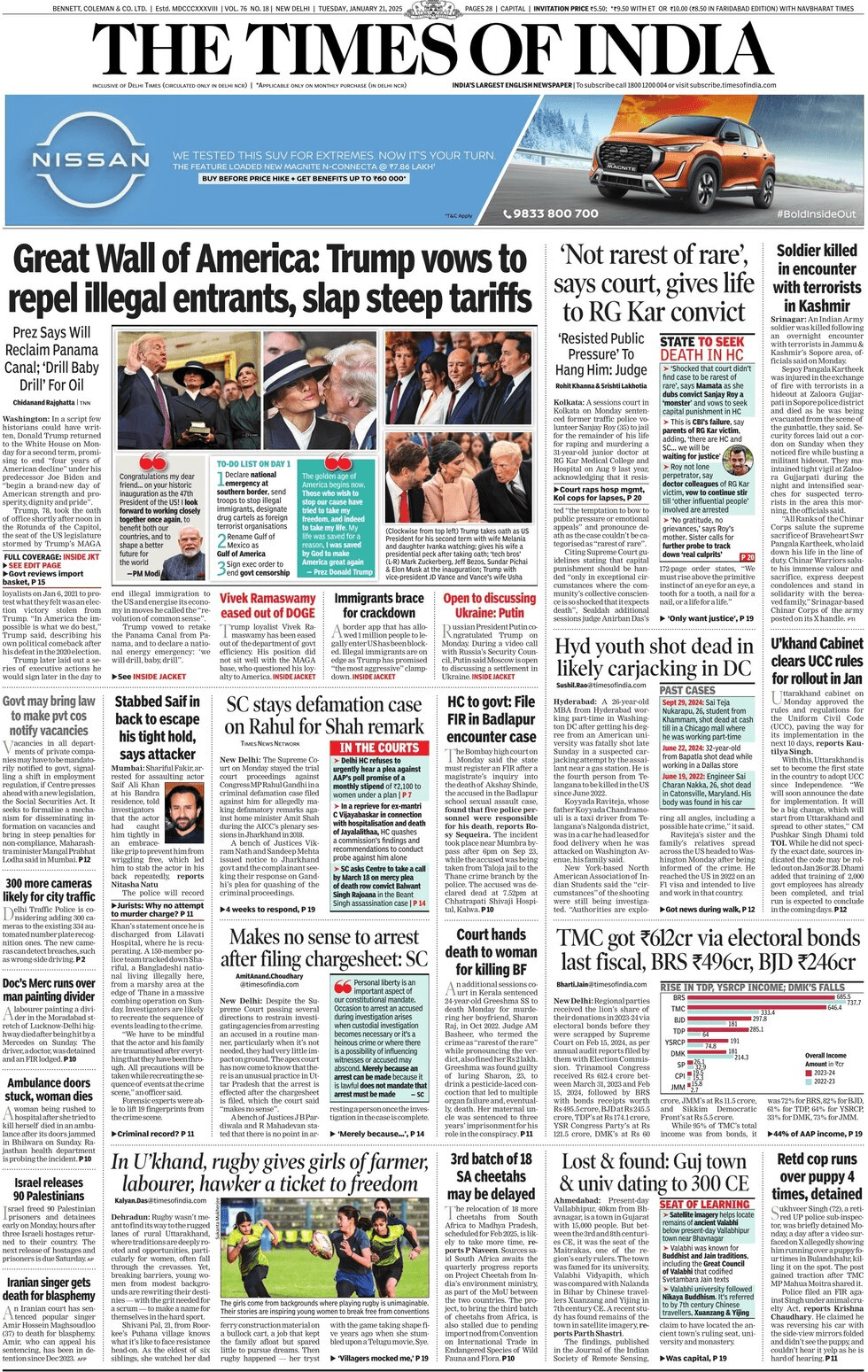 Great Wall of America, Turbo Trump: How Newspapers Reacted to
