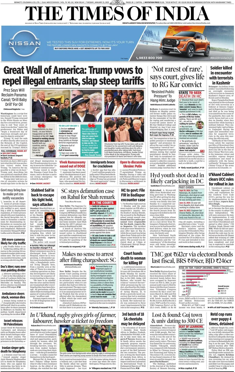 Great Wall of America, Turbo Trump: How Newspapers Reacted to