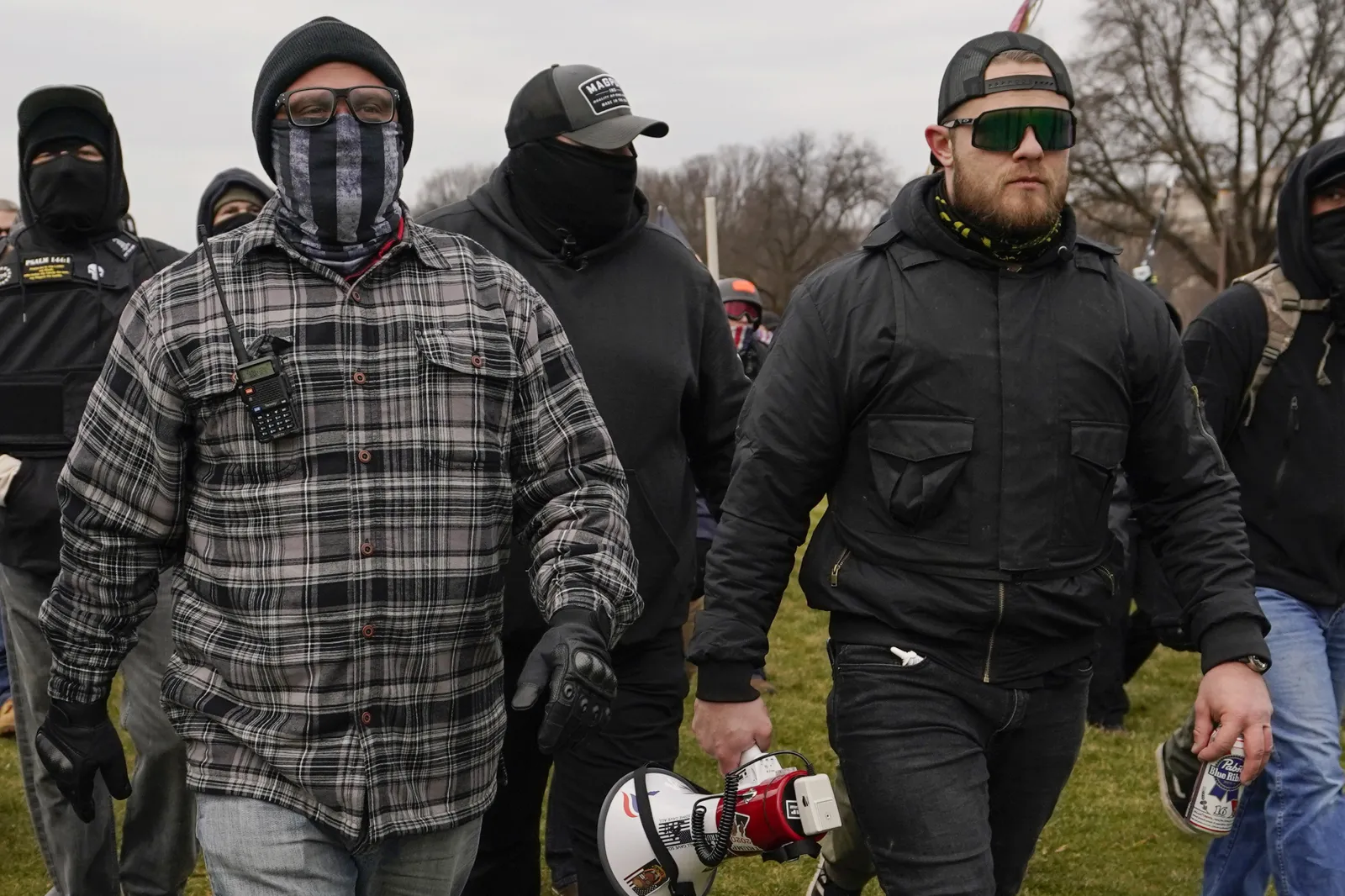 Joseph Biggs, left, and Ethan Nordean