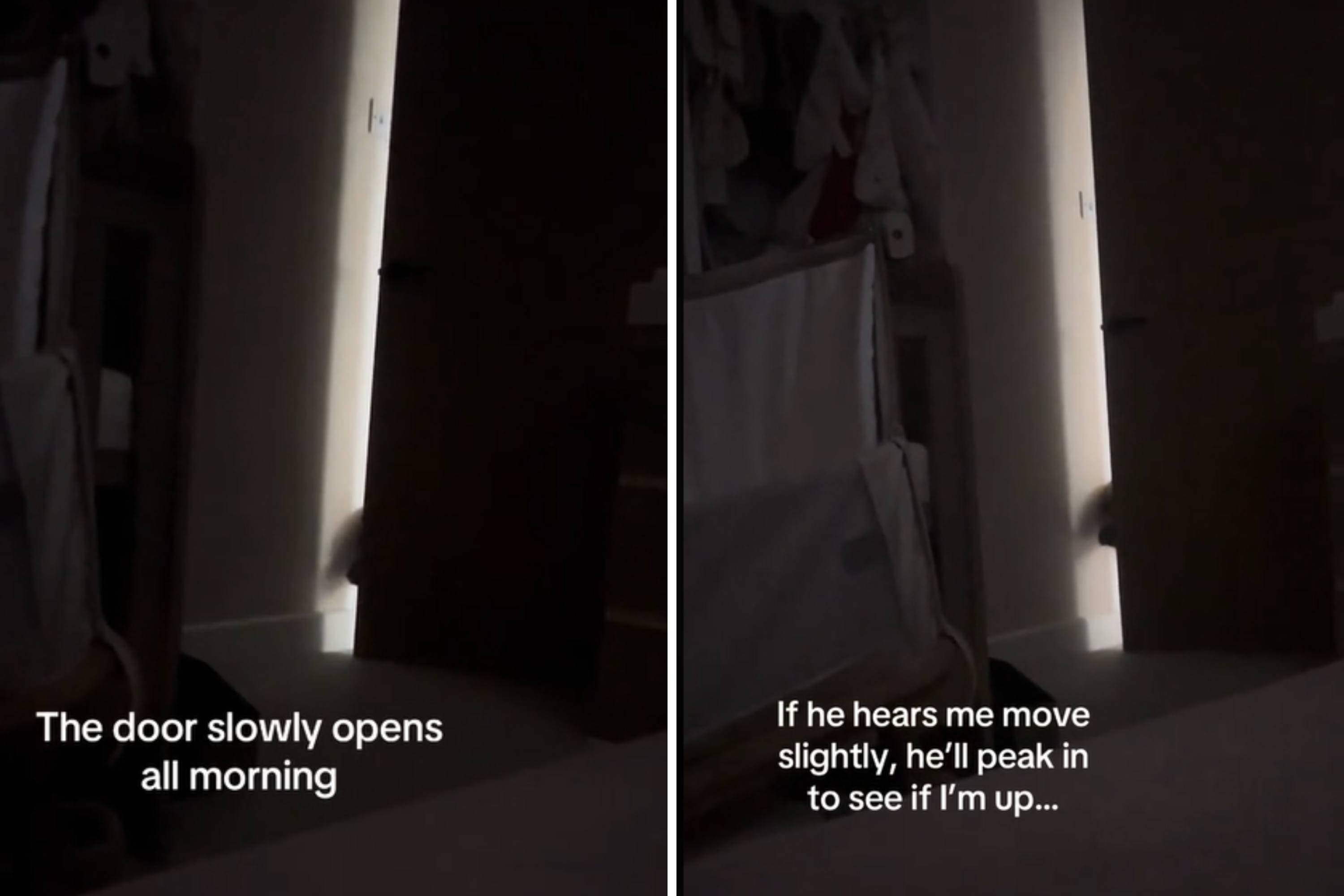 Mom Tries to Get Some Sleep, Then She Spots a Shadow at the Door