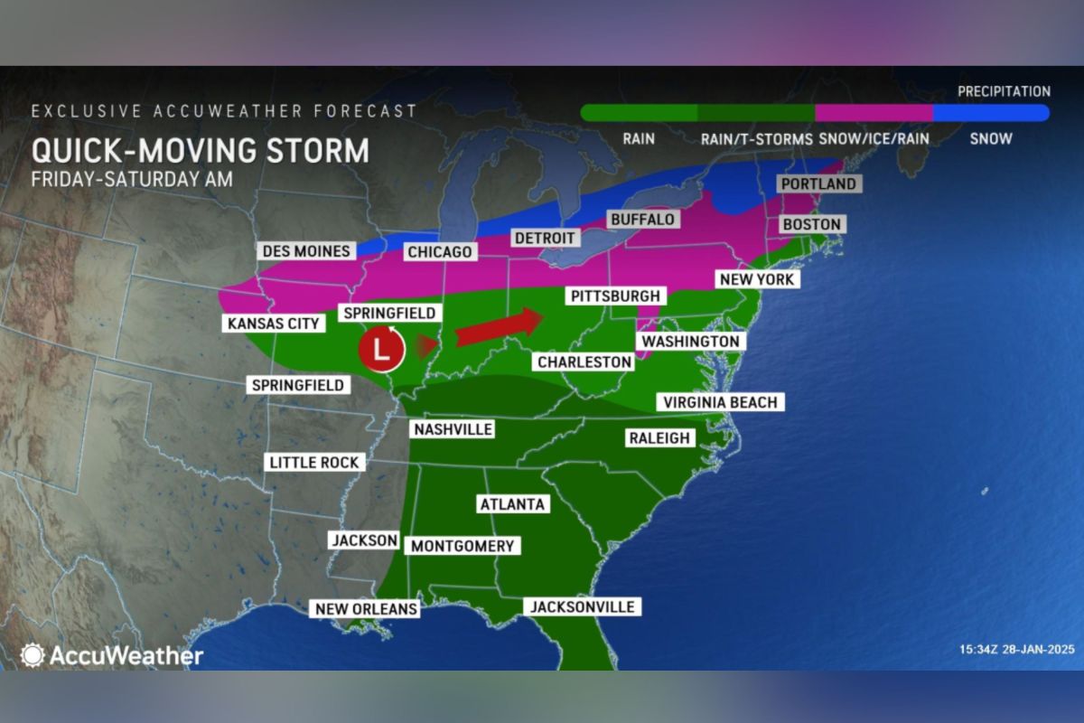 Winter Storm Map Shows Which States Will Be Hit This Weekend - Newsweek