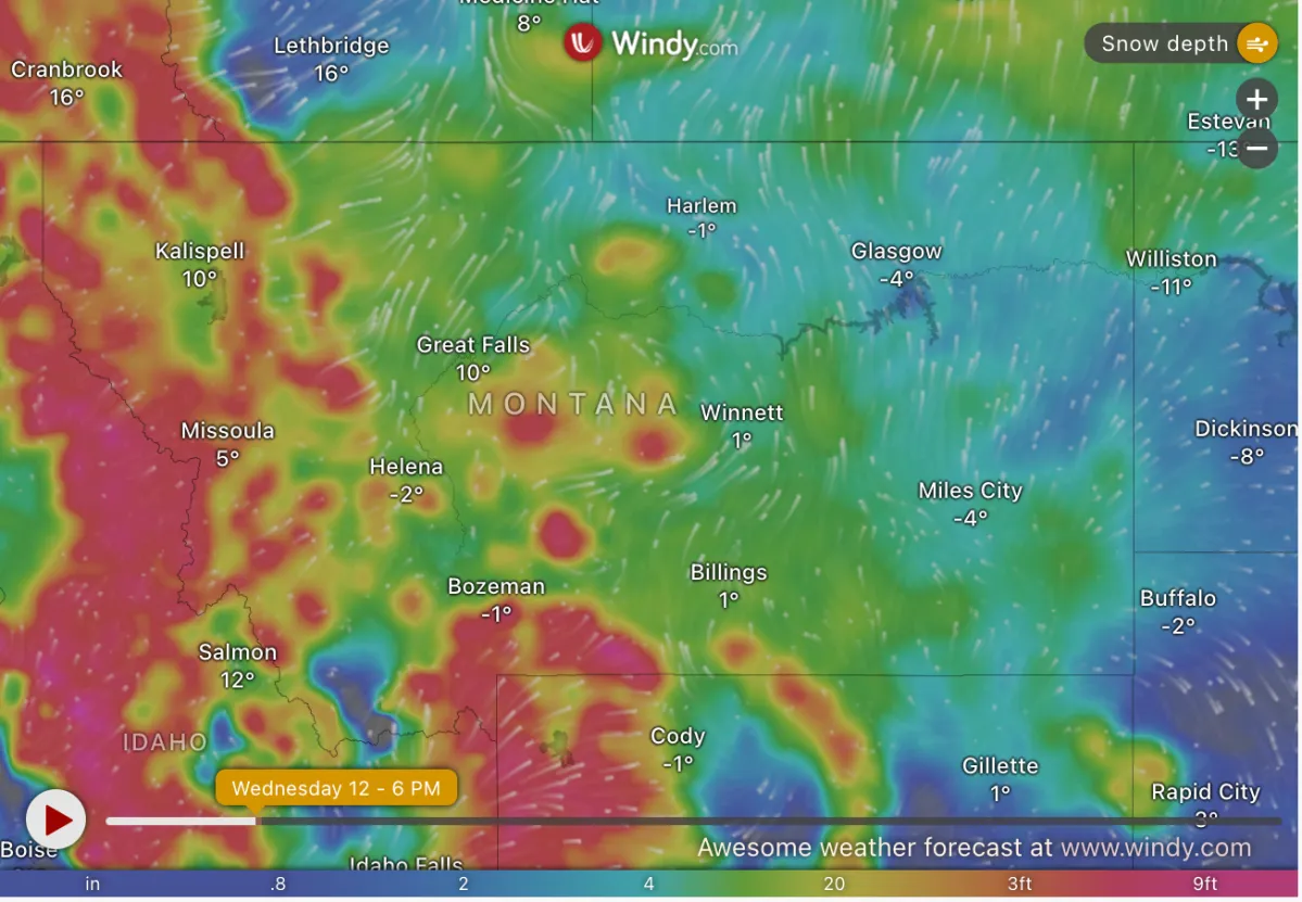 Montana Snow Forecast With Gusts Up to 40 mph—Live Tracker - Newsweek