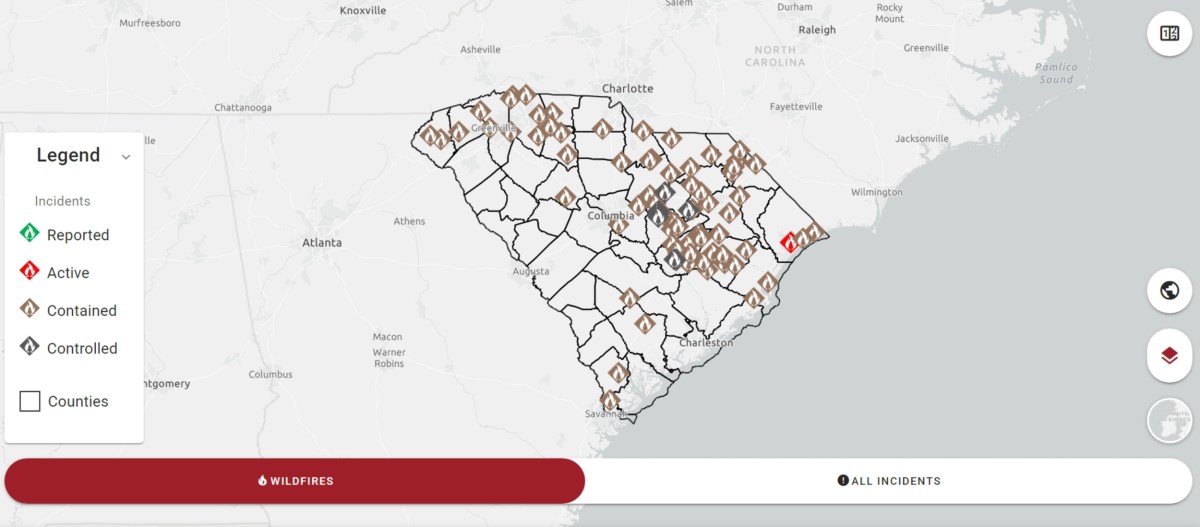 North and South Carolina Wildfire Map Shows Containment of Fires - Newsweek