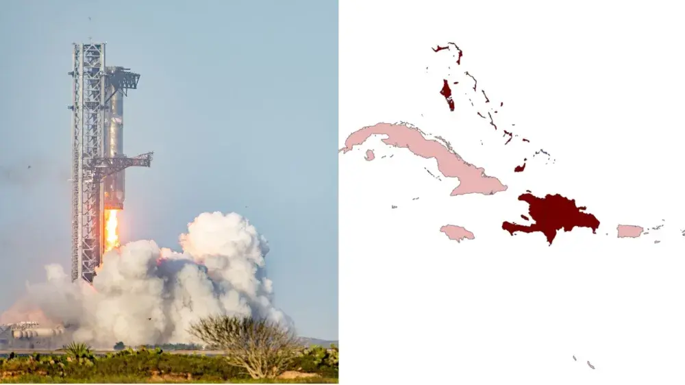 Map Shows Where Starship Rocket Debris Fell